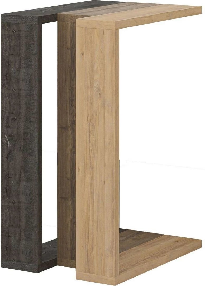 Tavolinë anësore Skye Decor, ngjyrë Dark Coffee, Hitit, Sapphire Oak