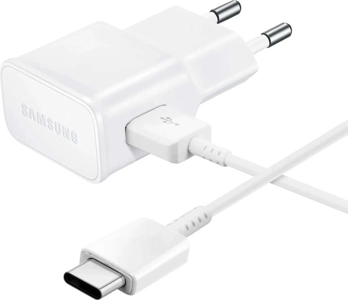 Karikues muri Samsung EP-TA200EWE me kabllo USB-A në USB-C 1m, 15W, Bardhë