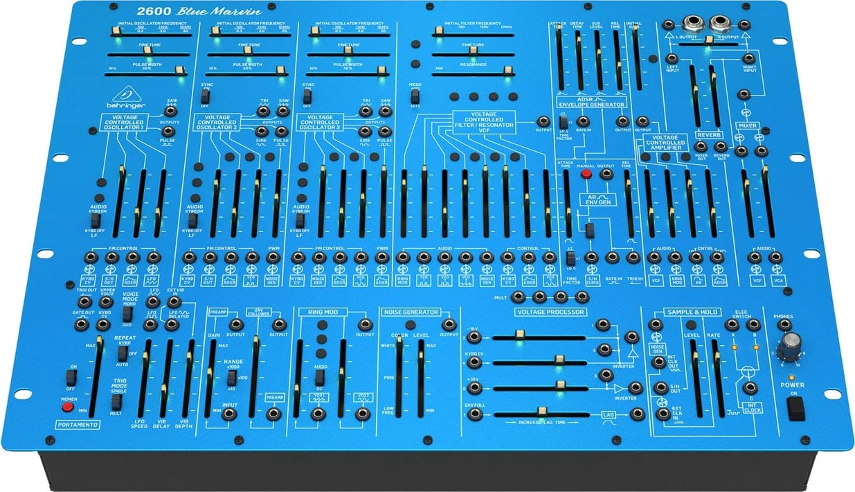 Sintetizator analog Behringer 2600 BLUE MARVIN, ngjyrë blu Sintetizator analog Behringer 2600 BLUE MARVIN, ngjyrë blu