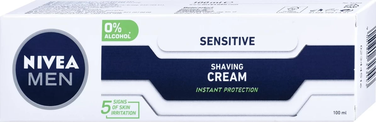 Krem rroje Shaving Cream Nivea Sensitive ,100 ml Krem rroje Shaving Cream Nivea Sensitive ,100 ml