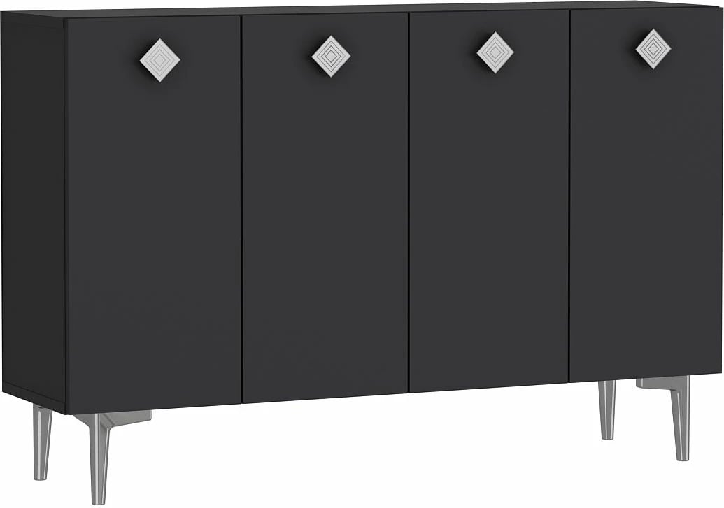 Konsol Skye Decor, anthracite, argjend