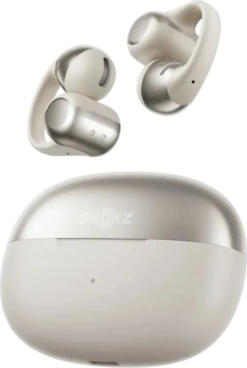 Kufje sportive Shokz OpenDots One E310GY wireless Bluetooth, dizajn i hapur për vesh, gri