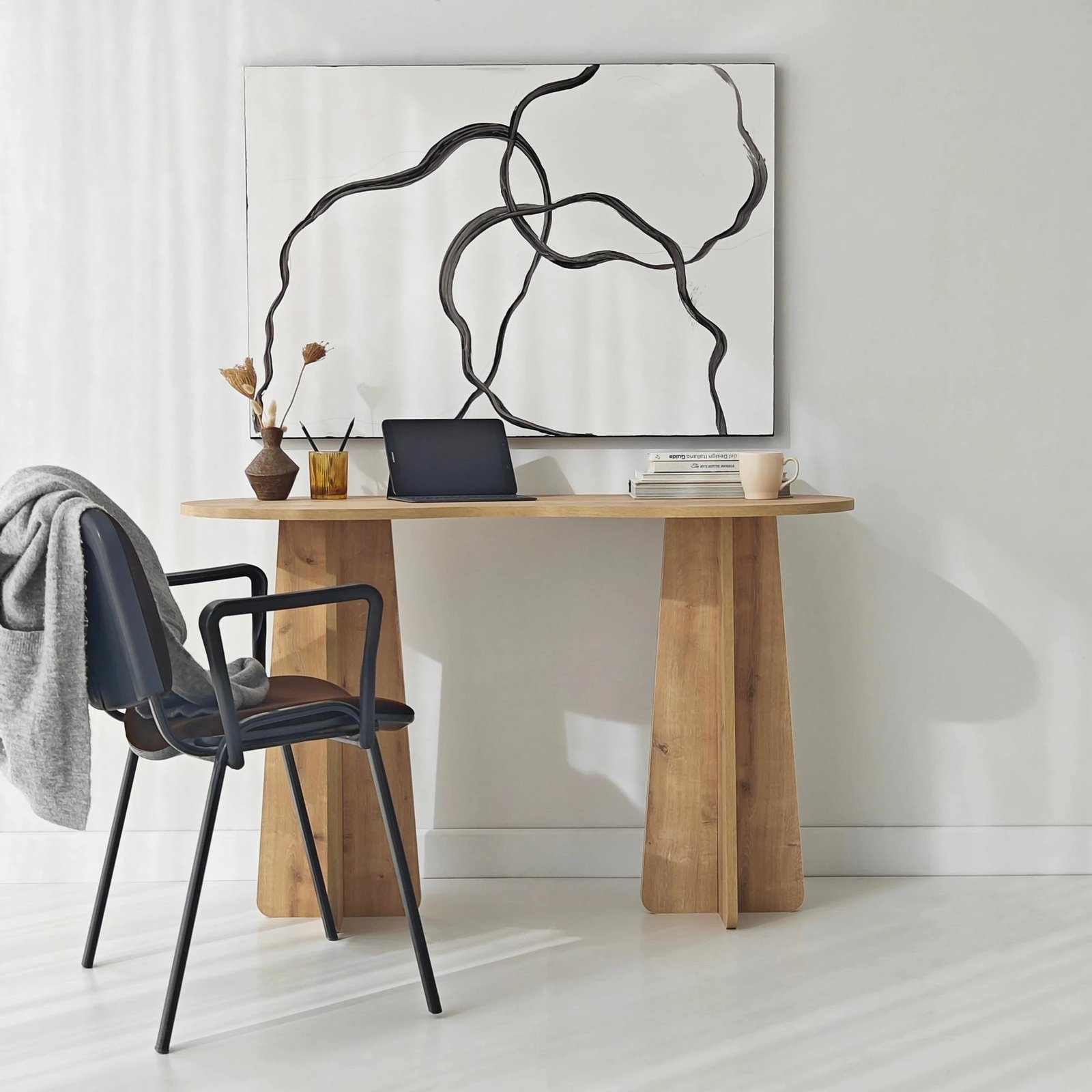 Tavolinë pune, ngjyrë Sapphire Oak, Skye Decor, Infini