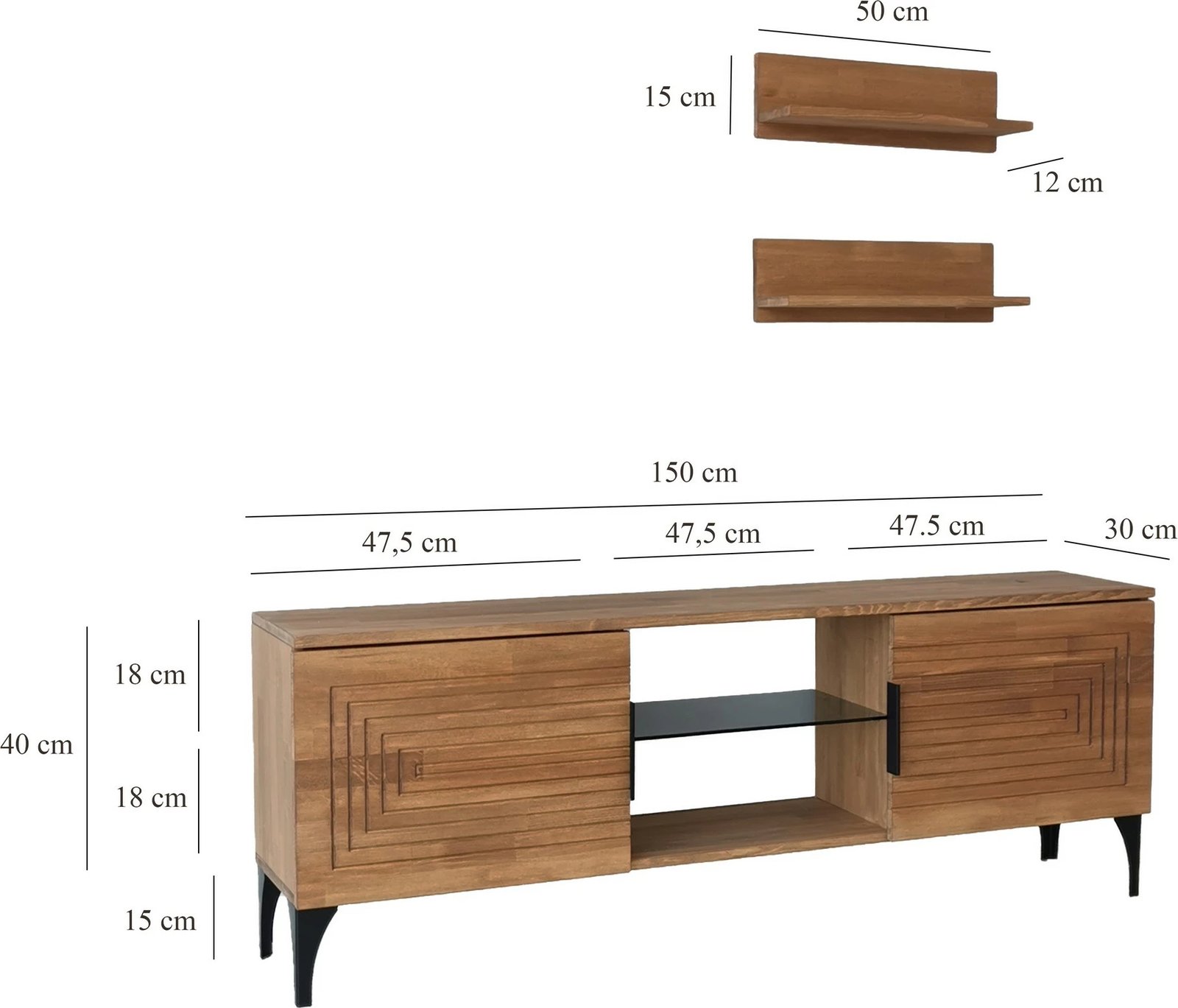 Komodë TV Hanah Home Joanne, ngjyrë lisi