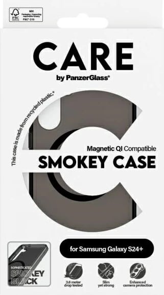 Mbështjellës PanzerGlass CARE Flagship QI për Samsung Galaxy S24+, Zi