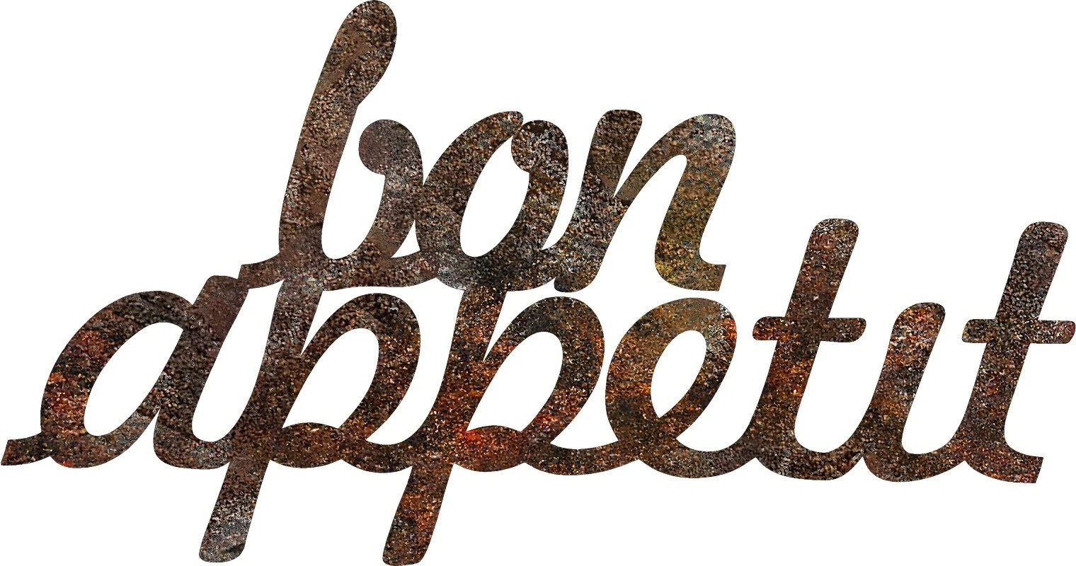 Aksesor dekorativ metalik për mur, Wallity, ngjyrë antike, Bon Appetit