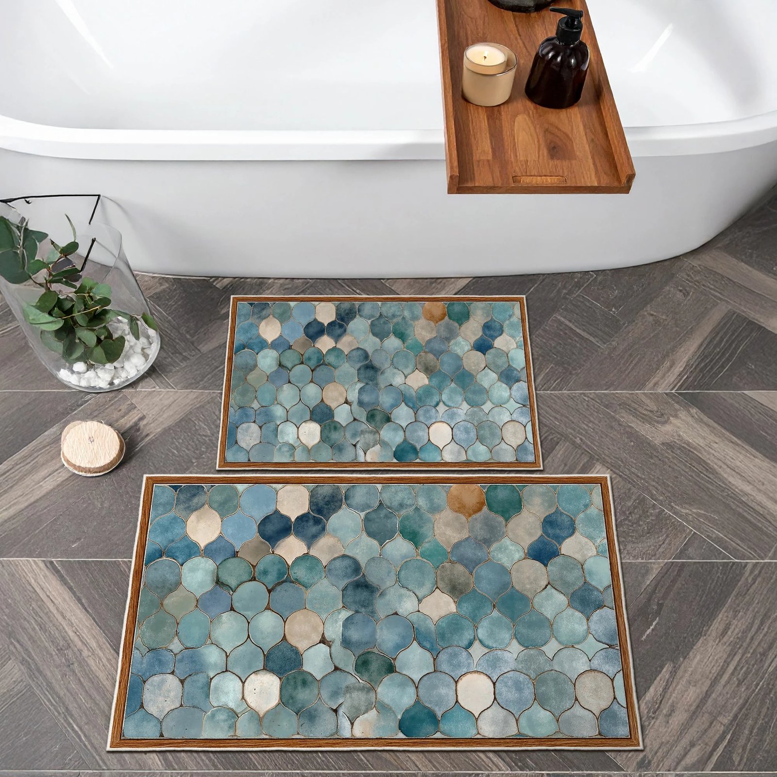 Set tapetash për banjo, 2 copë, ngjyrë kaltër, Mijolnir, Asr19