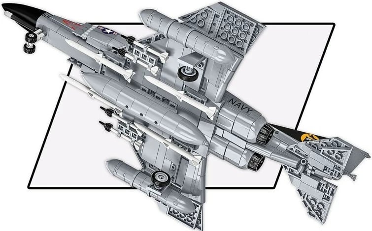 Set blloqesh Cobi Klocki Armed Force F-4 Phantom II, 703 pjesë, gri