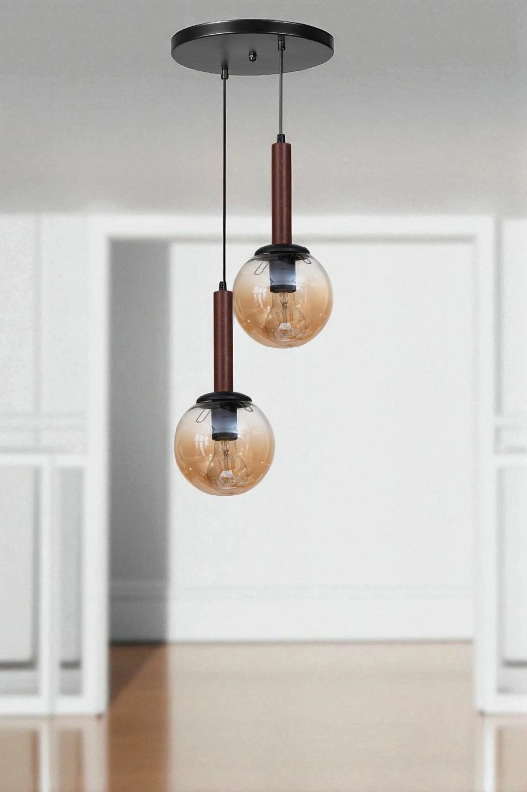 Llambë tavani Opviq, 9070-2, ngjyrë mjaltë, arre, e zezë