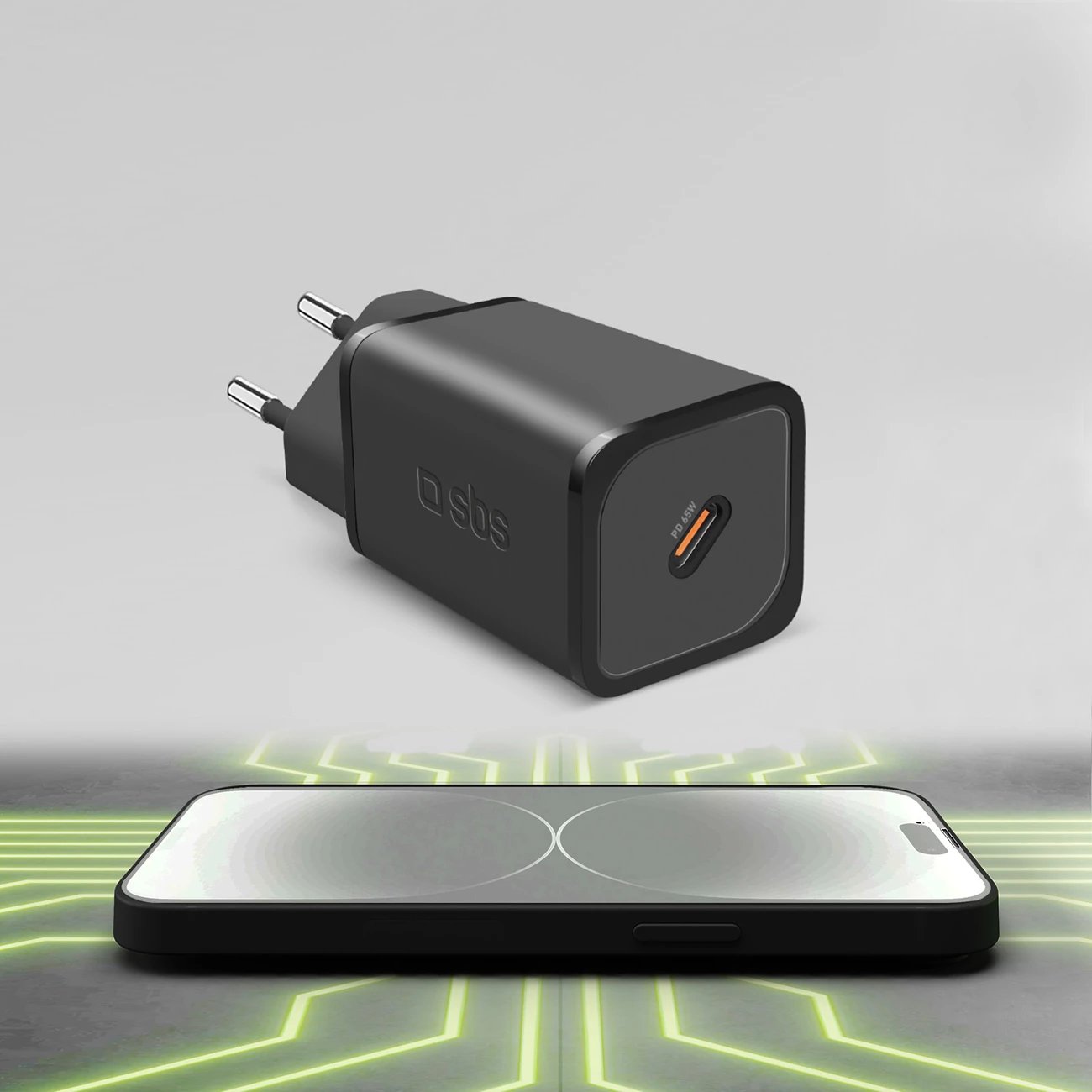 Karikues rrjeti SBS TETRGAN1C65W, 65W, GaN, USB-C, i zi