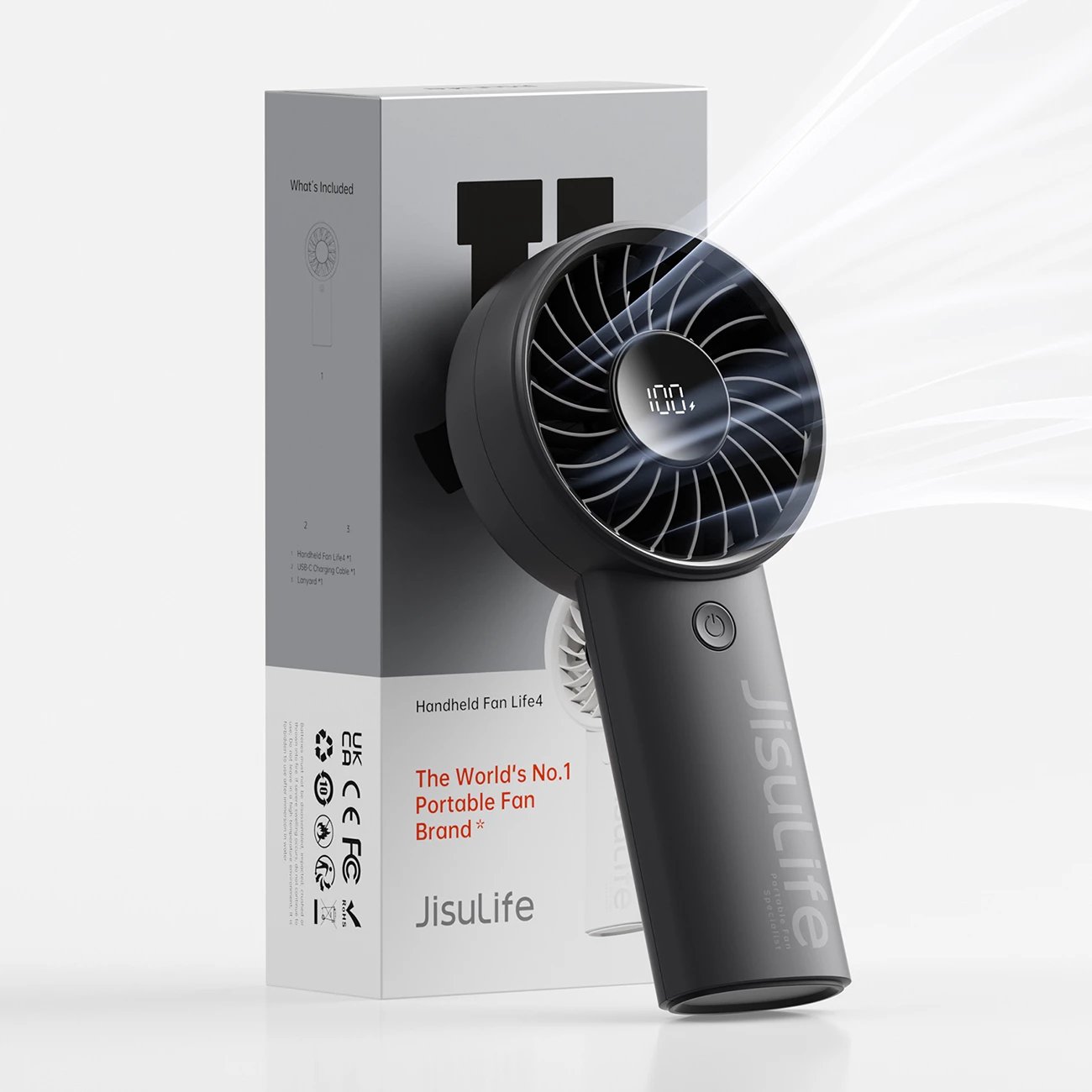 Ventilator dore Jisulife Life4, 5000mAh, USB-C, i zi