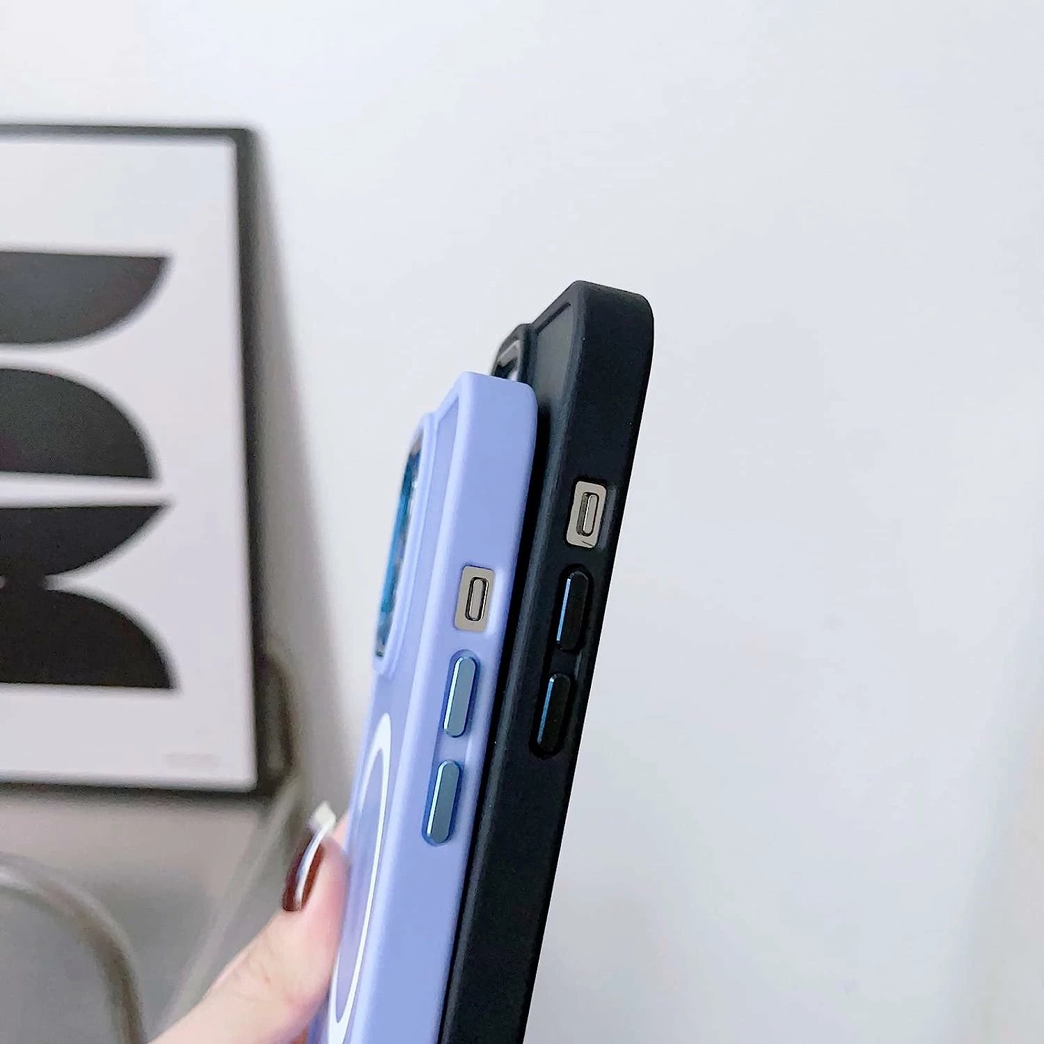 Mbështjellës Hurtel Color Matte Case për iPhone 15 Plus, MagSafe, vjollcë