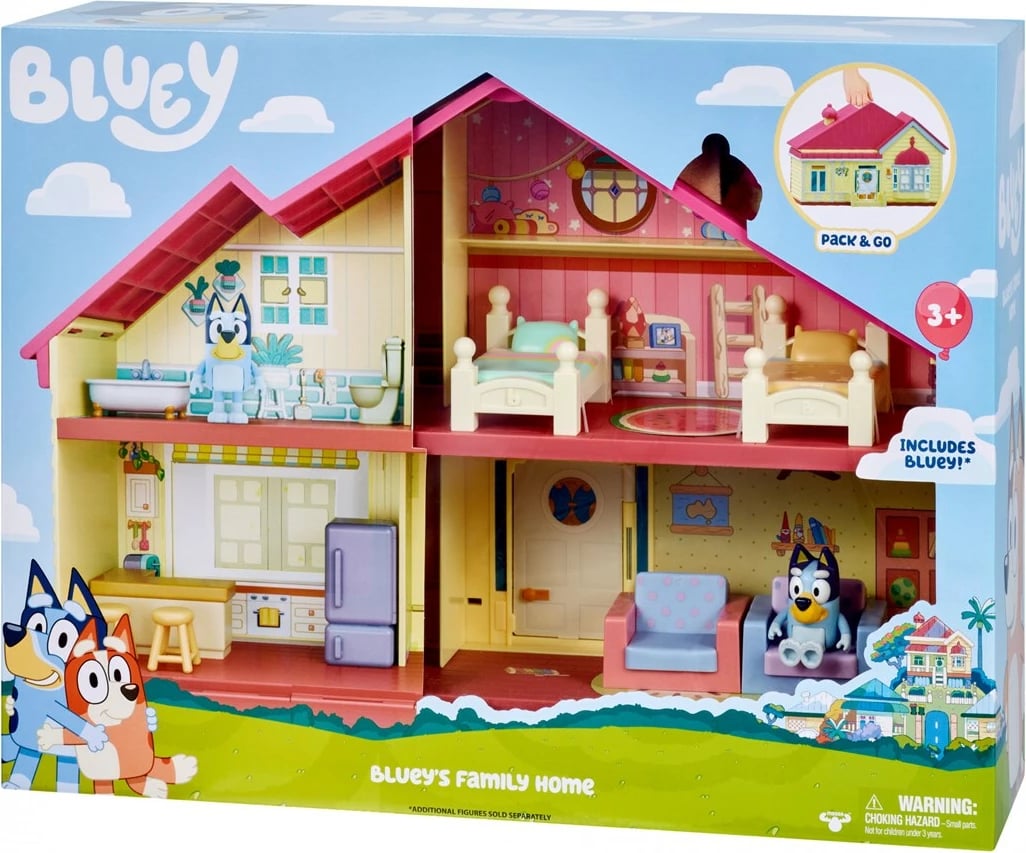 Shtëpi lodër TM Toys Bluey BLU 13024, shumëngjyrëshe, me figurë