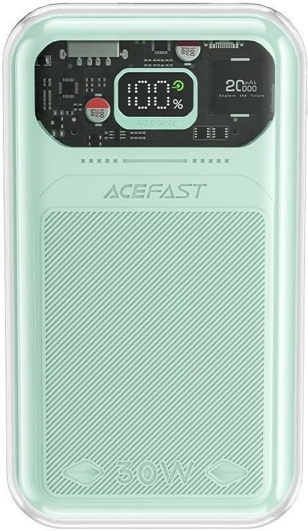 Powerbank Acefast Sparkling Series M2, 20000mAh, 30W, i gjelbër