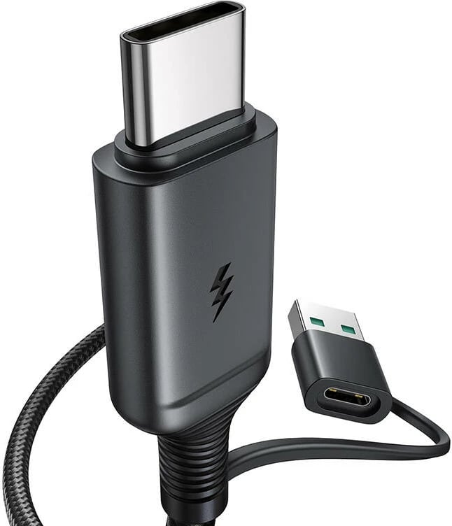 Karikues magnetik wireless Joyroom JR-WQM03, 15W, USB + USB-C, 1.2m, zi
