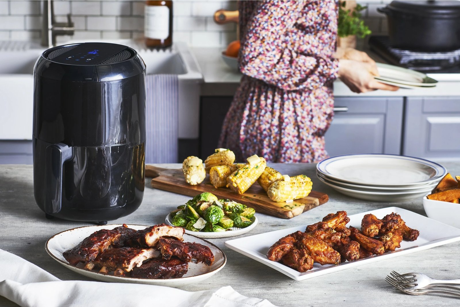 Fryer ajri Tefal Easy Fry EY3018, 1.6 L, Prekje, Zezë