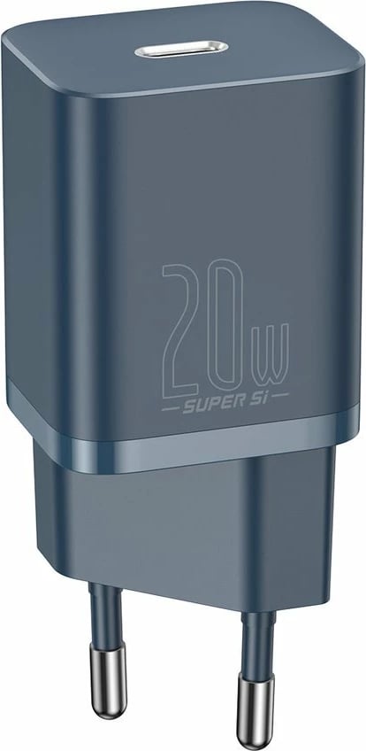 Karikues muri Baseus Super Si 1C me kabllo USB-C në Lightning 1m, 20W, Blu