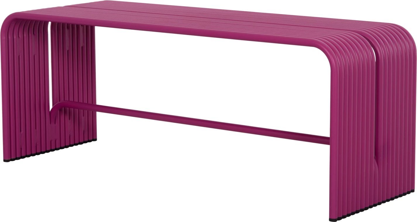 Bankë dyvendëshe INTREPID, alumin, ngjyrë vjollcë, FH6327.05, 109.5x37x42cm