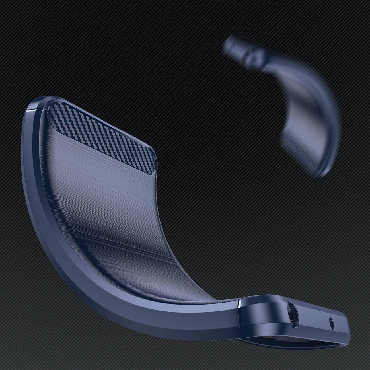 Mbështjellës Hurtel Carbon Case për Xiaomi Poco F4 5G, i zi