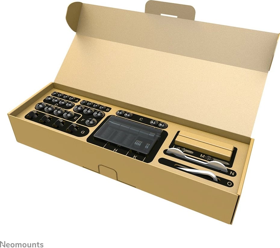 Mbajtës TV Neomounts WL35S-910BL16, për shtyllë, 40-75 inç, çelik, i zi