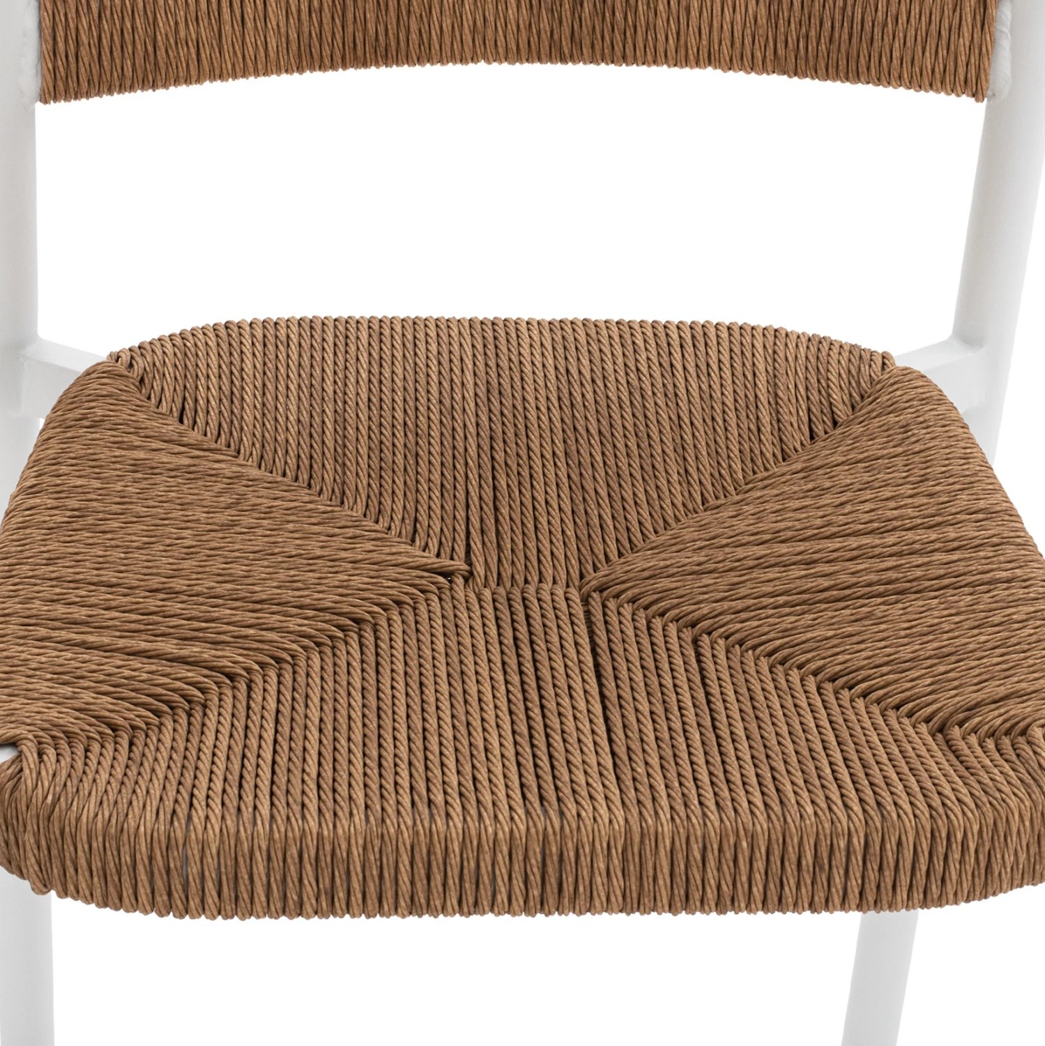 Karrige për bar alumini e bardhë me litar bezhë FH5785.01 56x59x107 cm