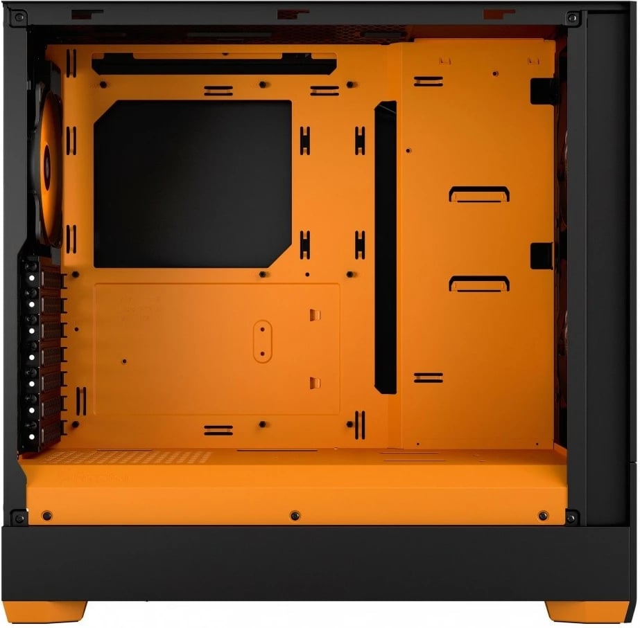 Kasë Fractal Design Pop Air TG Clear Tint RGB, Midi Tower, ATX, Micro ATX, Mini ITX, e zezë/portokalli
