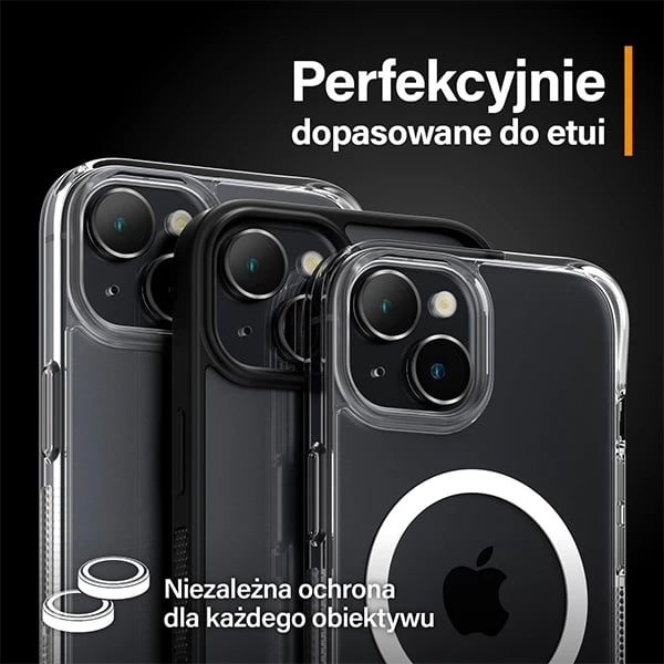 Mbrojtës kamerë PanzerGlass Hoops për iPhone 15/15 Plus, kornizë e zezë