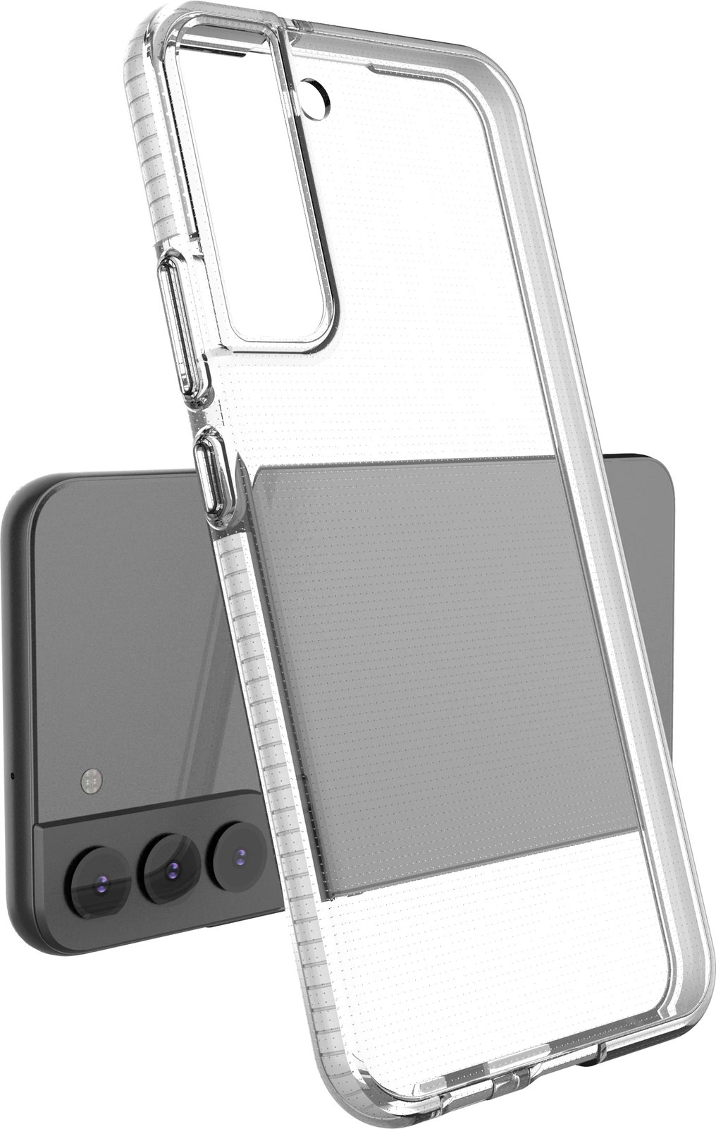 Mbështjellës Hurtel Spring Case për Samsung Galaxy S22+, TPU, i tejdukshëm me kornizë të zezë