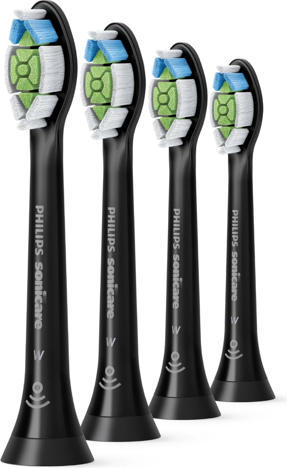 Kokë brushë Philips W Optimal White HX6064/11, 4 copë, e zezë, medium Kokë brushë Philips W Optimal White HX6064/11, 4 copë, e zezë, medium