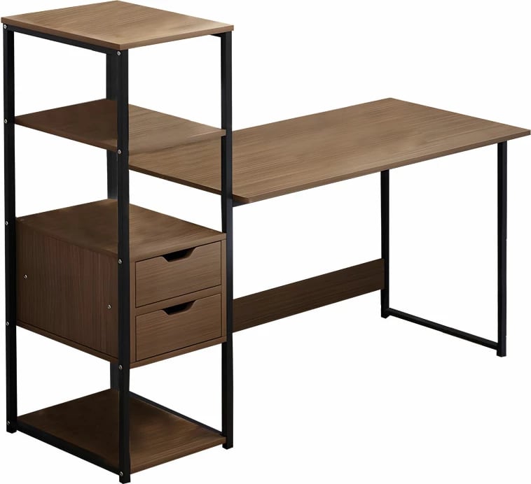 Tavolinë Zayn ΙΙ me raft, MDF, arre e zezë, 107x40x110cm