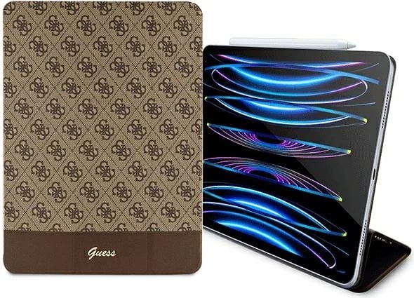 Mbështjellës tablet Guess 4G Stripe për iPad Pro 12.9", kafe