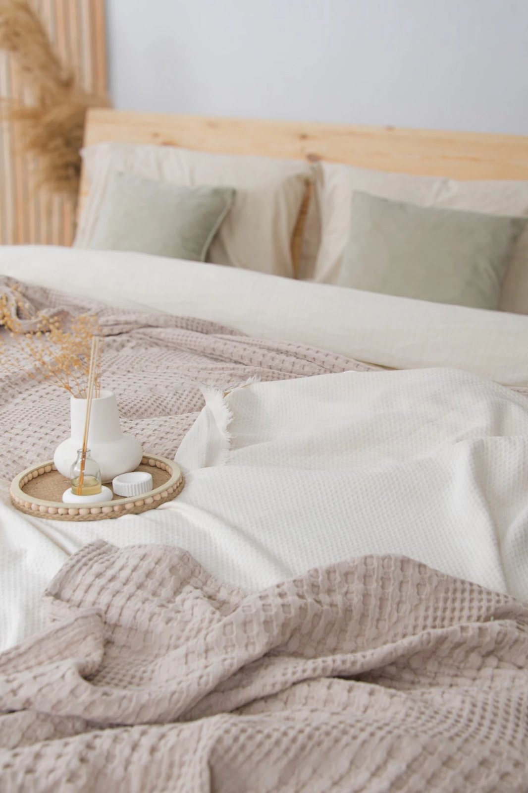 Mbulesë dysheku dopio, ngjyrë bezhë, Joanna, L'Essentiel Linge de Maison, 170x240cm