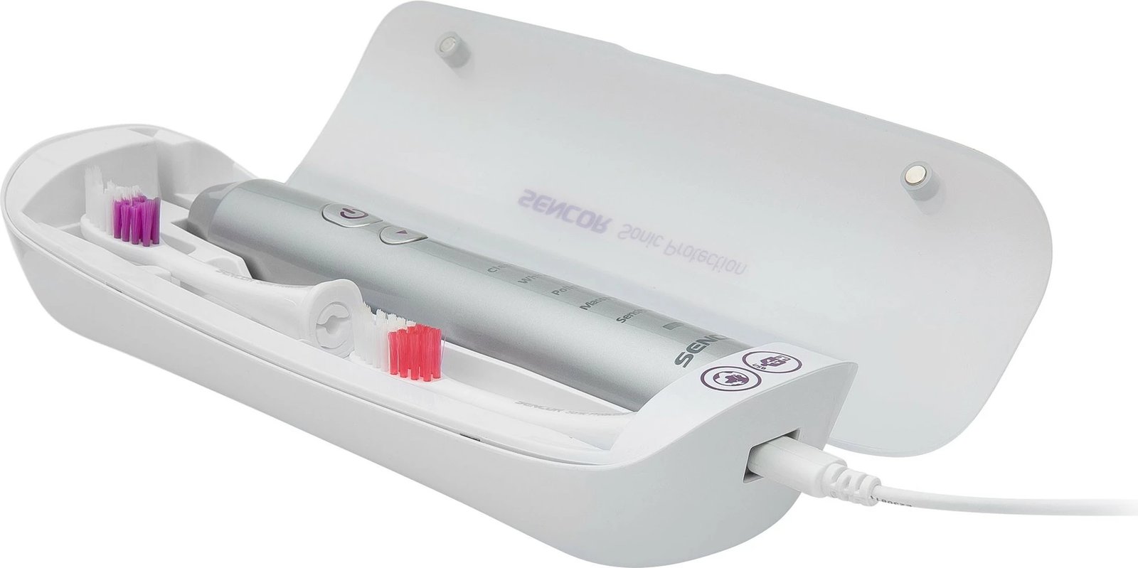 Furçë elektrike për dhëmbë Sencor Sonic SOC 3200SL, e bardhë/ Hiri