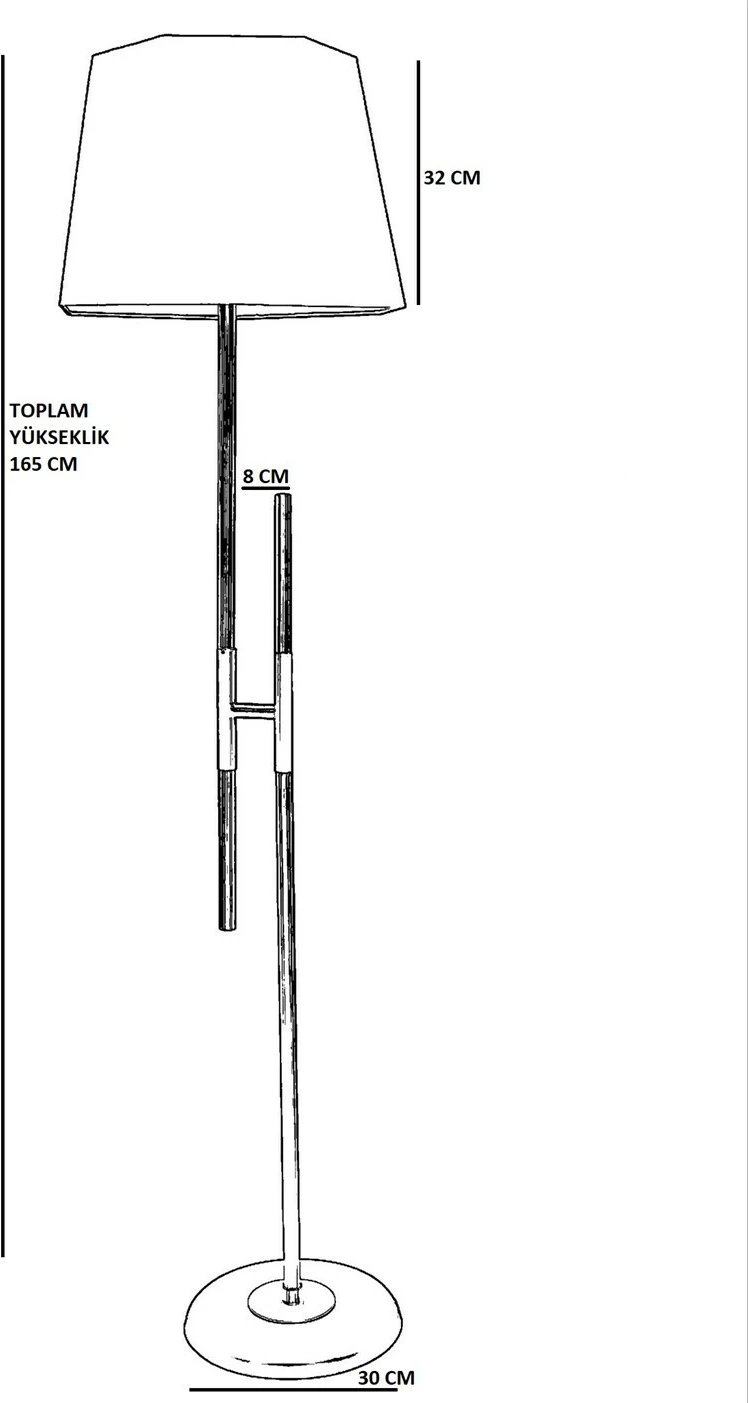 Llambë dyshemeje Opviq, 8551-6, ngjyrë e zezë, 165 cm