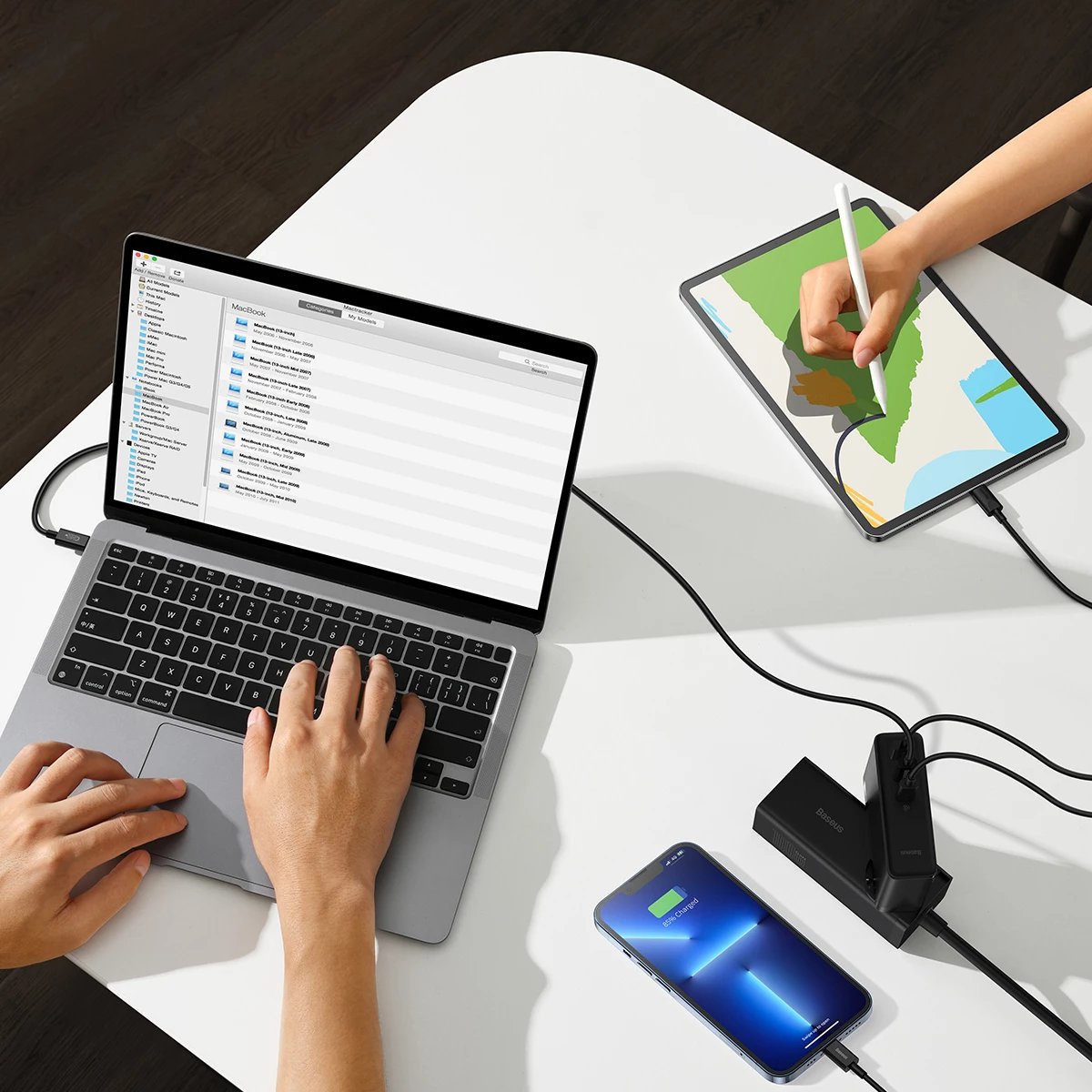 Karikues i shpejtë Baseus GaN5 Pro, 140W, 2x USB-C + USB-A, EU, i zi Karikues i shpejtë Baseus GaN5 Pro, 140W, 2x USB-C + USB-A, EU, i zi
