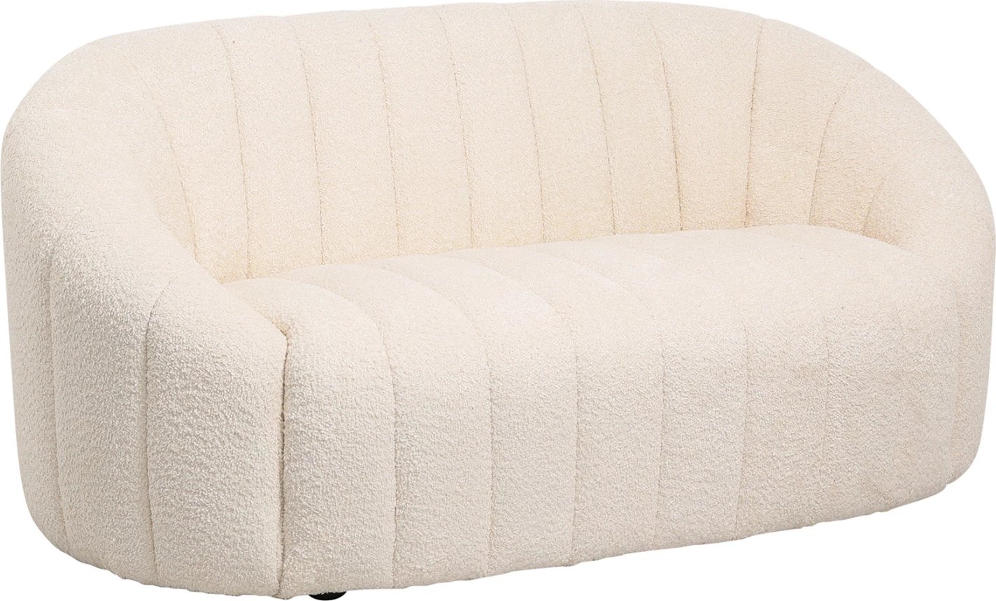 Divan dy ulës MOBY, pëlhurë boucle ecru, FH9595.06, 148x83x66H cm