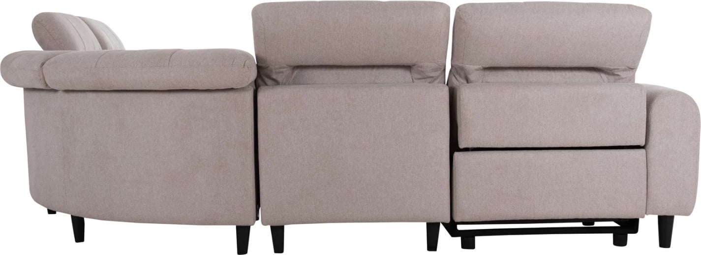 Këndore e madhe me 5 pjesë, 2 ulëse me recliner elektrik, ngjyrë bezhë, ORACLE FH3290.02, 293x293x98cm