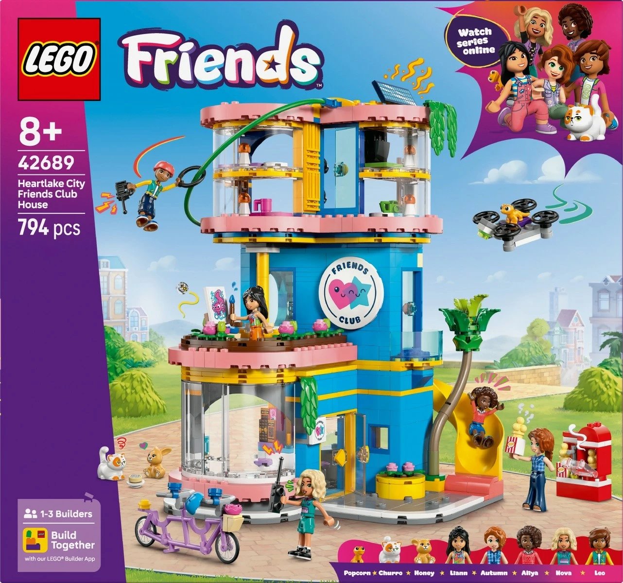 Set ndërtimi LEGO Friends 42689 Heartlake Friends Clubhouse, 794 pjesë, 8+
