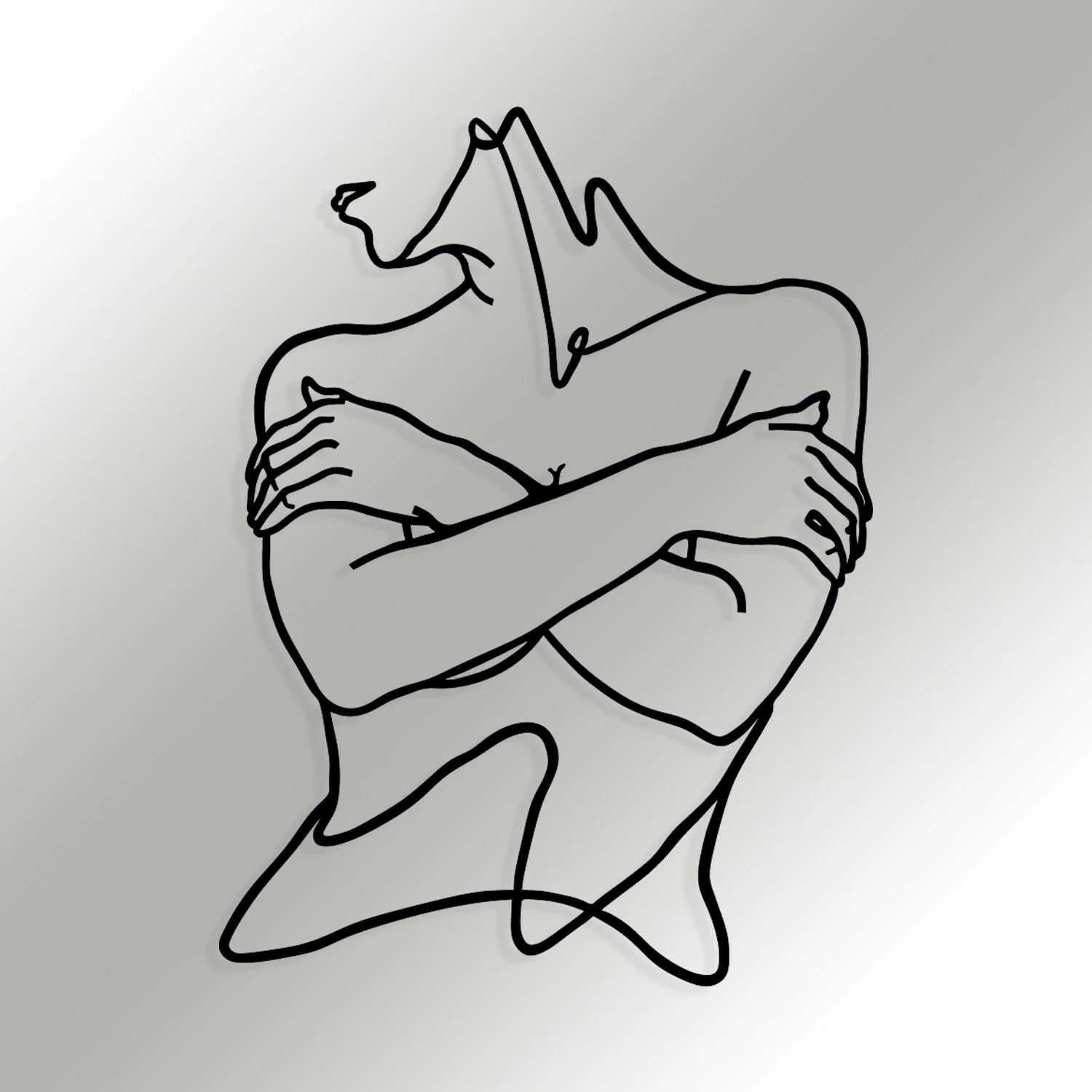 Aksesor dekorativ metalik për mur Wallity, Felicidad