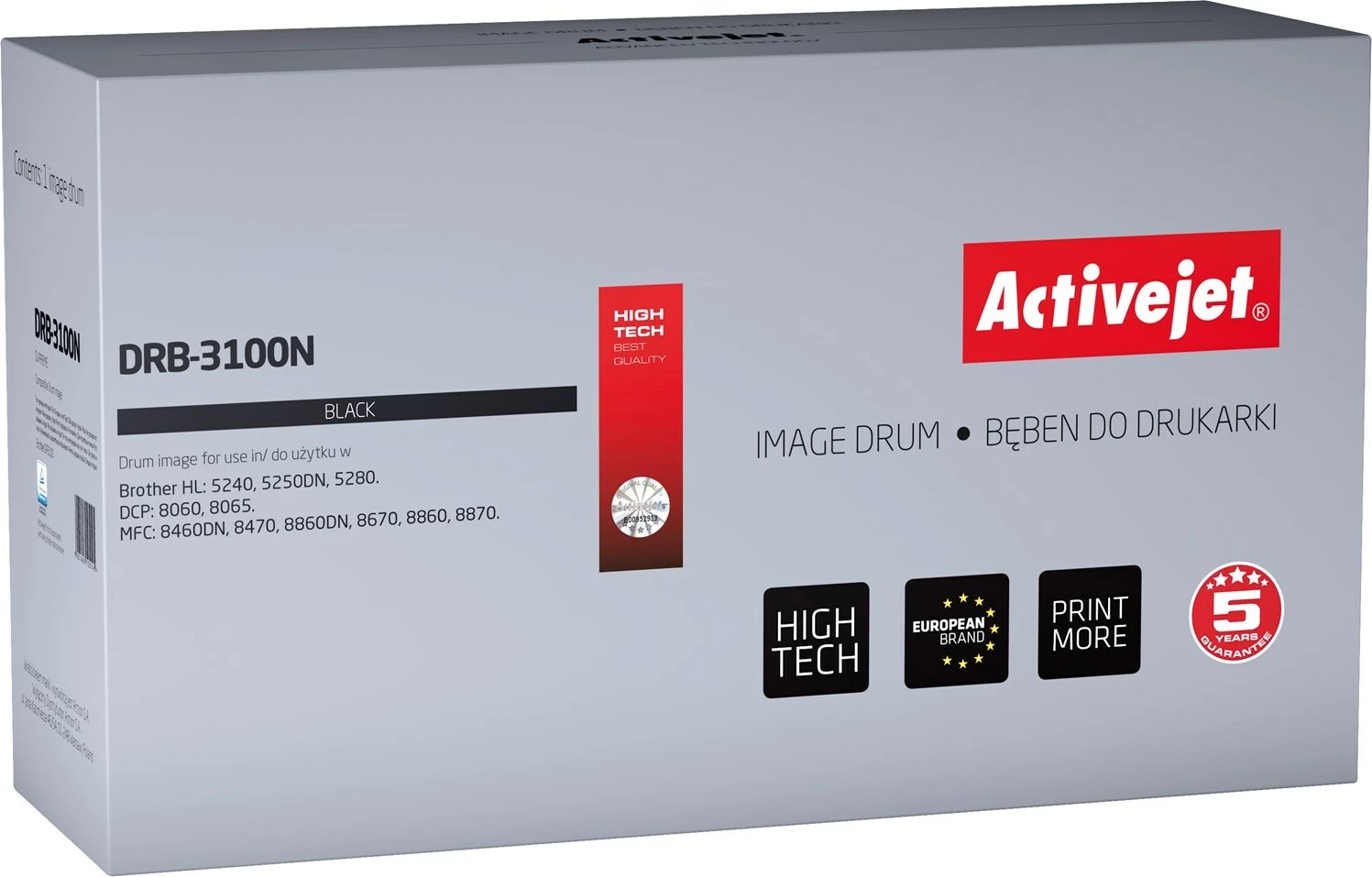 Drum zëvendësues Activejet DRB-3100N për printer Brother, i zi