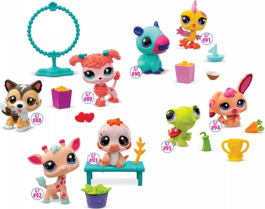 Set figurina Littlest Pet Shop Tm Toys LPS00620, 2 copë, me aksesorë, shumëngjyrëshe