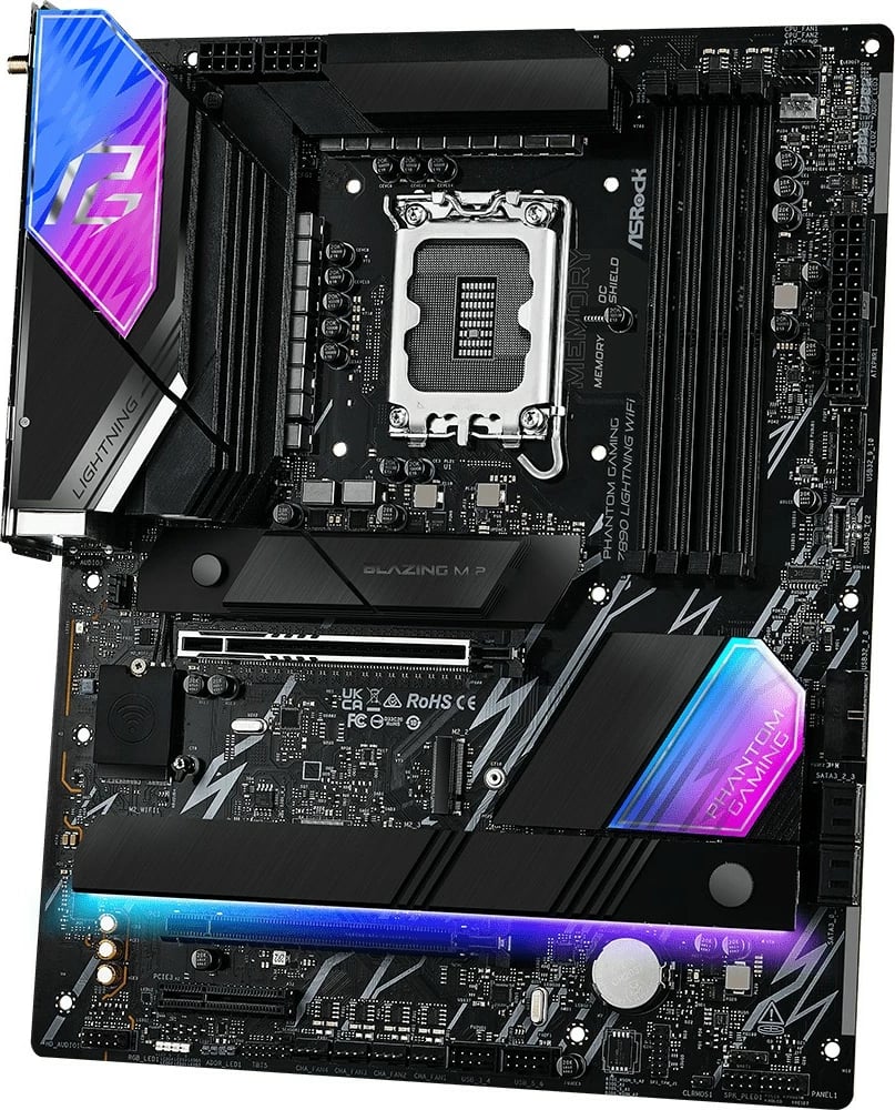 Pllakë amë ASRock Z890 Lightning WiFi ATX, LGA1851, Intel Z890, DDR5, PCIe 5.0, Wi-Fi 7, Thunderbolt 4
