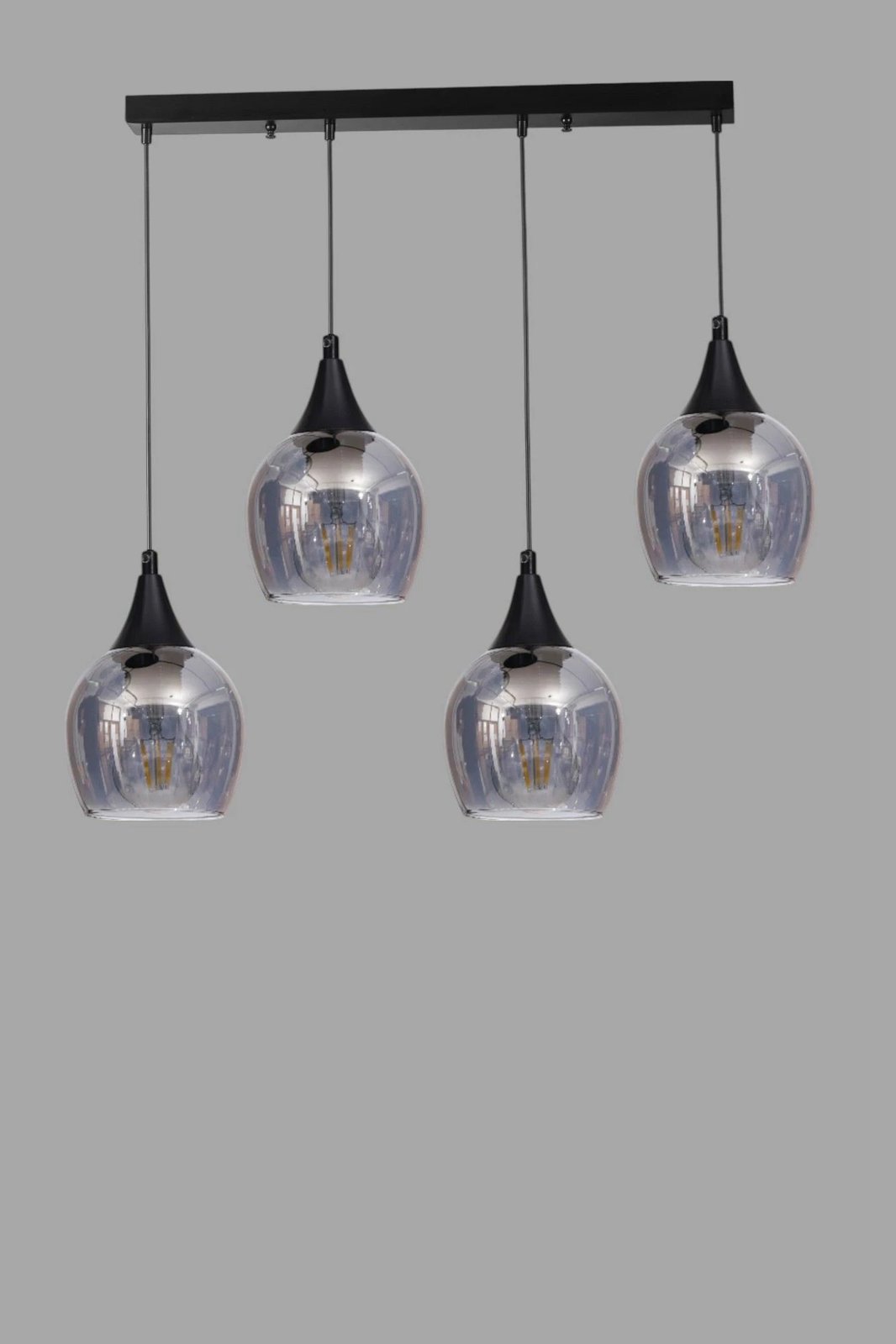 Llambë tavani Opviq, 9064-6, metal dhe xham, gri/zi