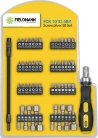 Set kaçavidash Fieldmann FDS 1010-58R me 56 bita, ratchet dhe zgjatues fleksibil