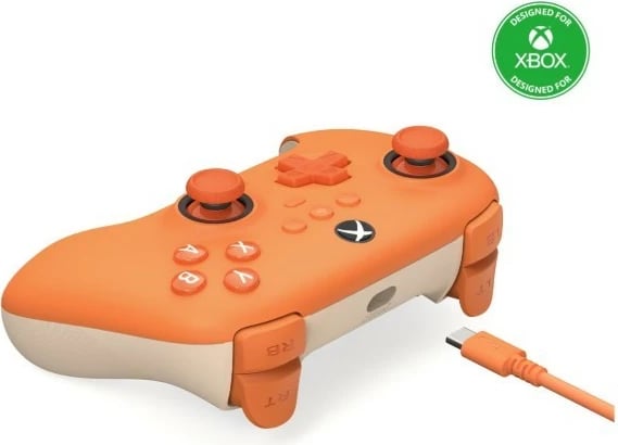 Gamepad 8BitDo Ultimate C RET00458, me kabllo, për Xbox One/Series X|S dhe PC, Portokalli