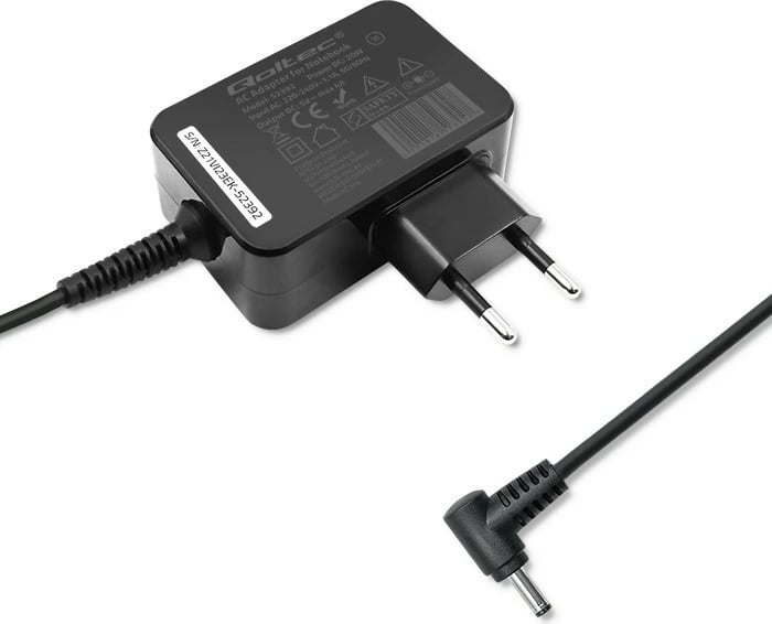 Adapter rryme Qoltec 52392 për Lenovo IdeaPad 100S-11IBY/IdeaTab MIIX 300-10IBY, 20W, 5V, 4A, 3.5x1.35 mm, zi