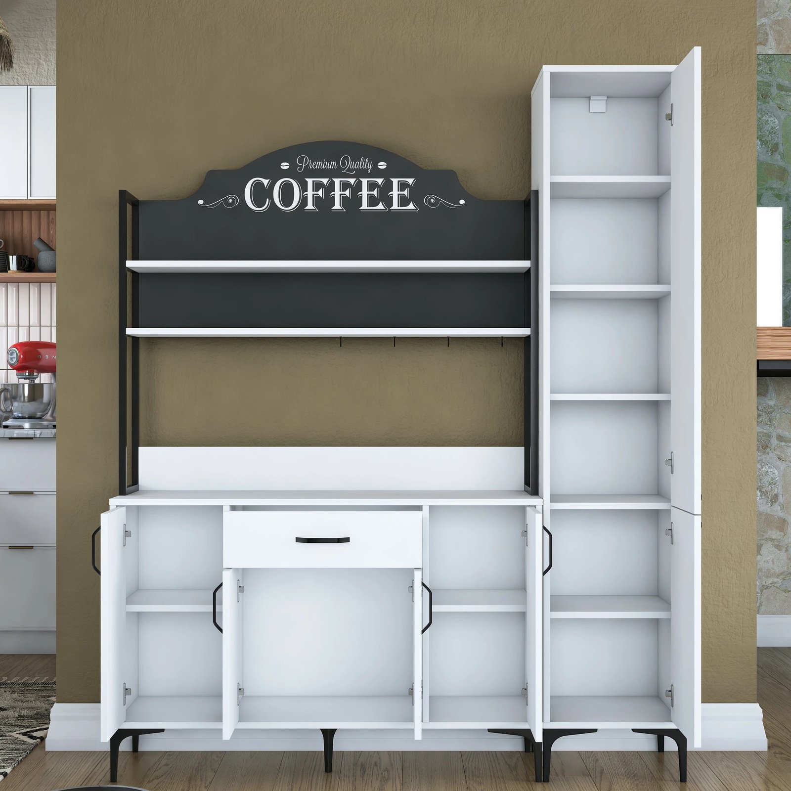 Dollap shumëpërdorimësh, ngjyrë e bardhë, Hanah Home JE149 - 3081