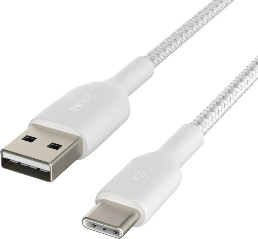 Kabëll Belkin CAB002BT0MWH, 0.15 m, USB A në USB C, Bardhë