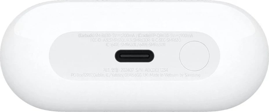 Kufje Samsung SM-R630NZWAEUE, True Wireless Stereo (TWS), USB Type-C, Bardhë