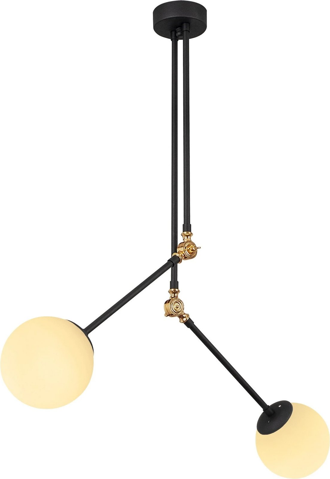 Llambë tavani Opviq Cambaz - 3453, metal i zi, kapak qelqi, 100x15cm